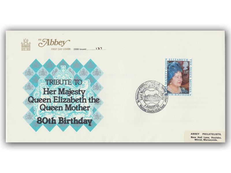 1980 Queen Mother, Walmer Castle postmark