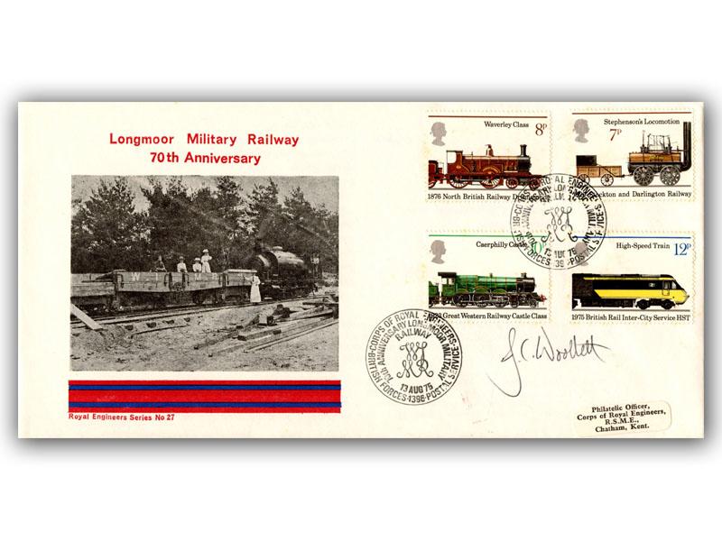 1975 Railway, Longmoor Military official, signed Major General J.C. Woollett