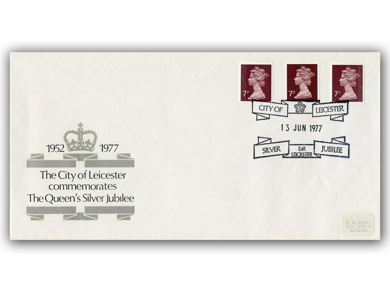 1977 7p Purple Brown, City of Leicester official