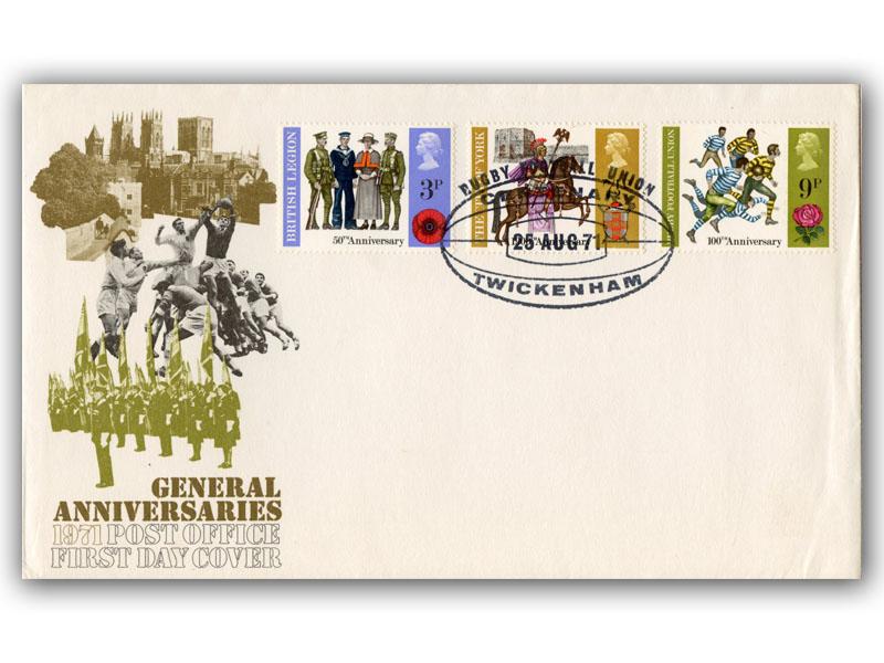 1971 Anniversaries, Twickenham postmark