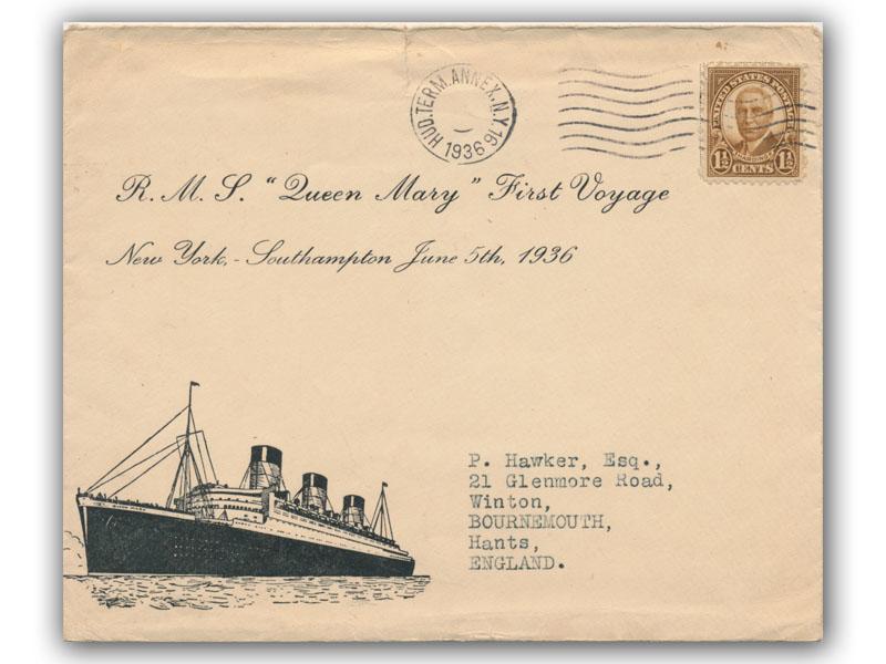 1936 RMS Queen Mary Maiden Voyage, Sanders cover