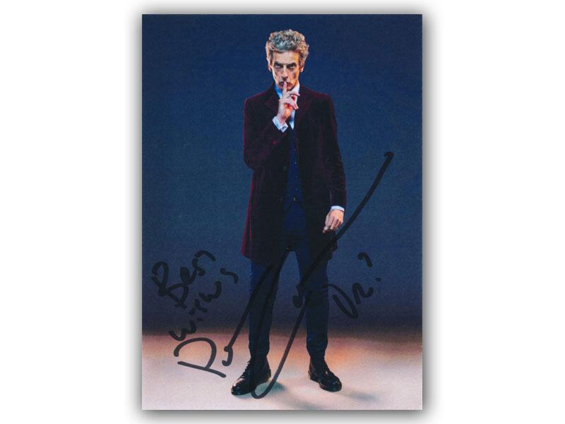 Peter Capaldi signed BBC Doctor Who promotional card