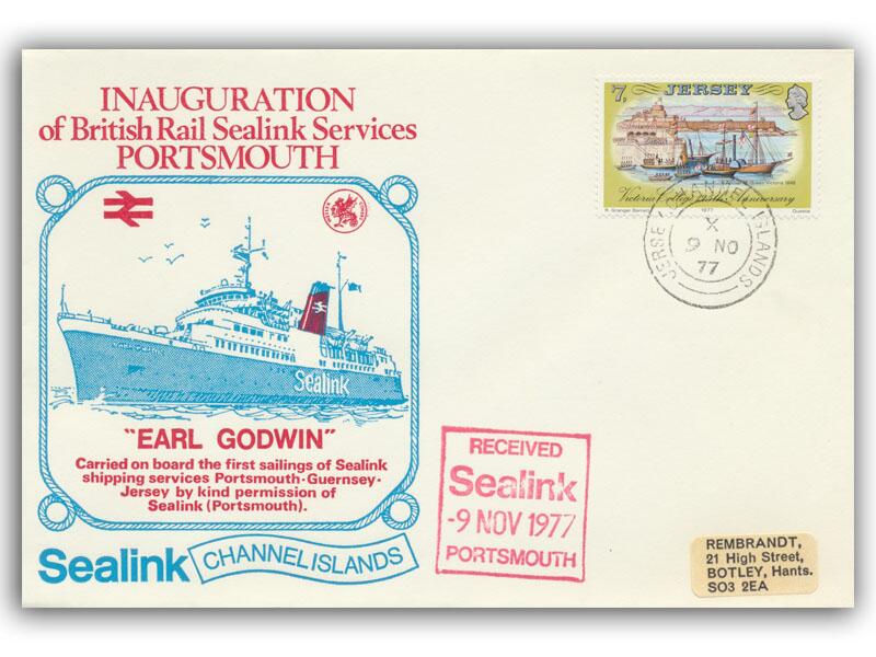 1977 Sealink, Jersey - Portsmouth maiden voyage