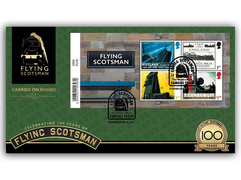 Flying Scotsman Centenary Barcoded Miniature Sheet