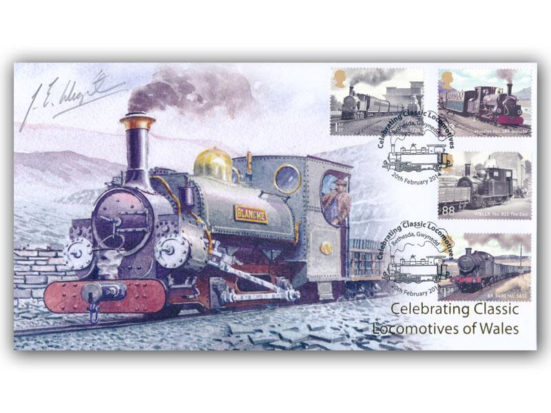 Classic Locomotives of Wales 'Hunslet No.589, Blanche', signed John Wigston