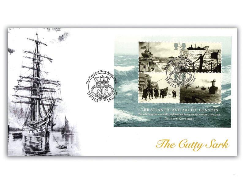 The Merchant Navy: The Cutty Sark miniature sheet cover