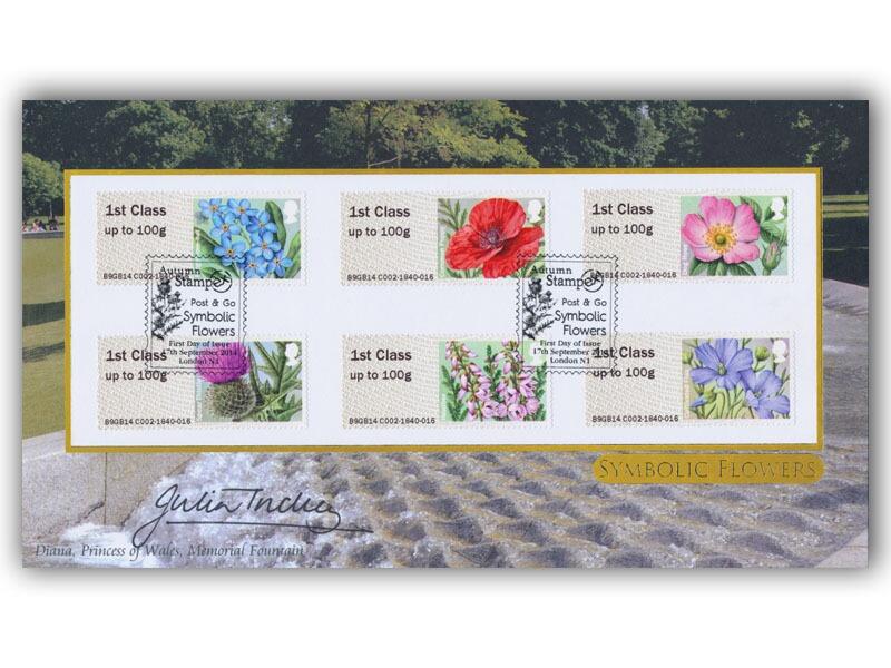 Post & Go  - Symbolic Flowers signed Julia Trickey