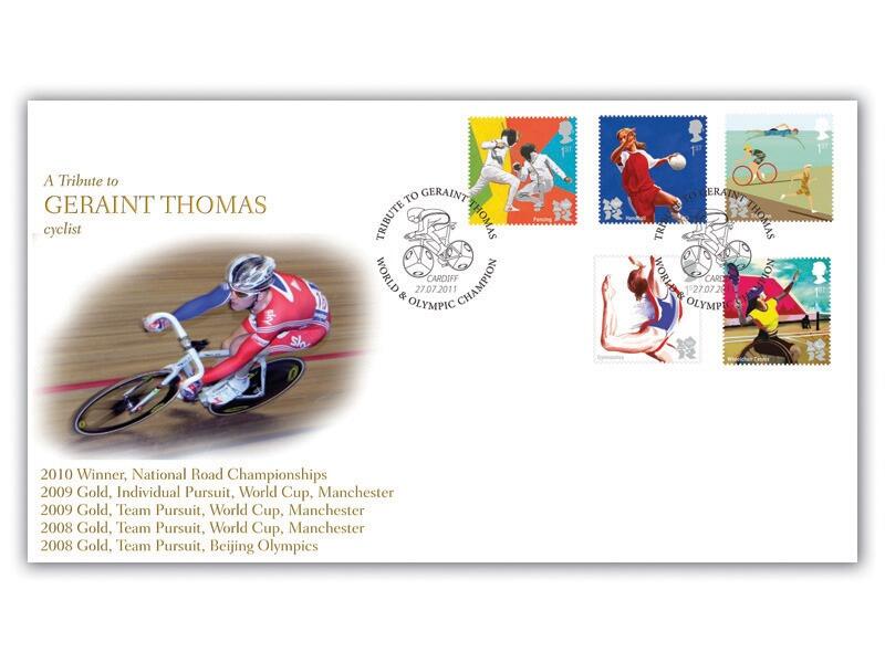 Olympic & Paralympic Games - A Tribute to Geraint Thomas MBE Stamp Cover