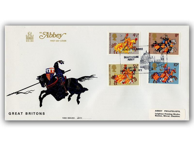 1974 Great Britons, Dunfermline Abbey postmark