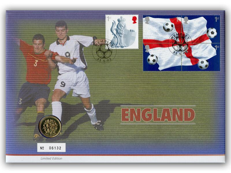 2002 World Cup £1 coin cover