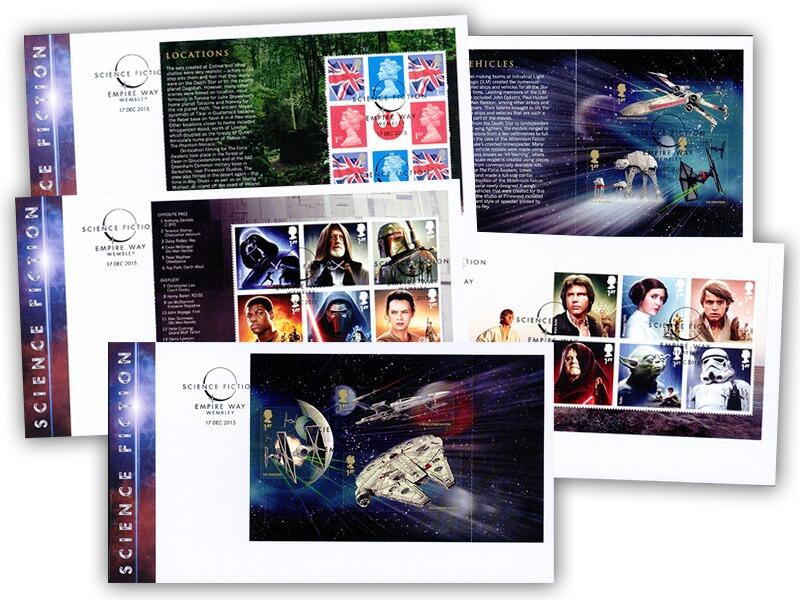 2015 Science Fiction, Star Wars Prestige Booklet Set, Buckingham postmarks