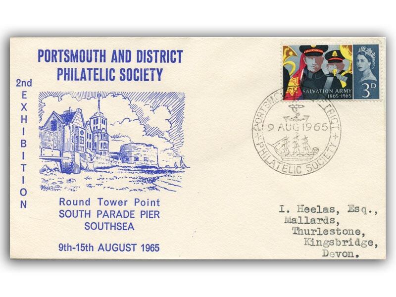 1965 Salvation Army, single stamp, Portsmouth Philatelic Society Official