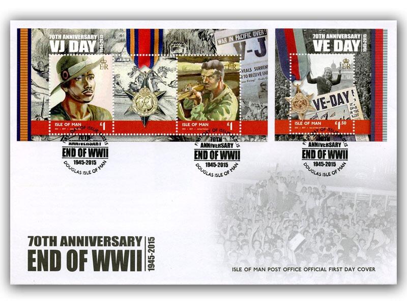 2015 End of WWII, Isle of Man Miniature Sheet
