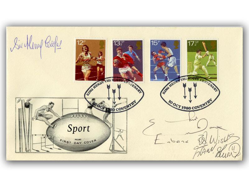 Henry Cooper, Chris Eubank & Frank Bruno signed 1980 Sport cover