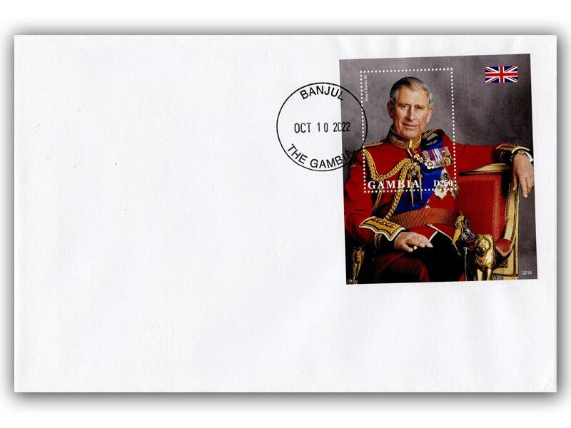2022 Gambia King Charles III miniature sheet (1 value)