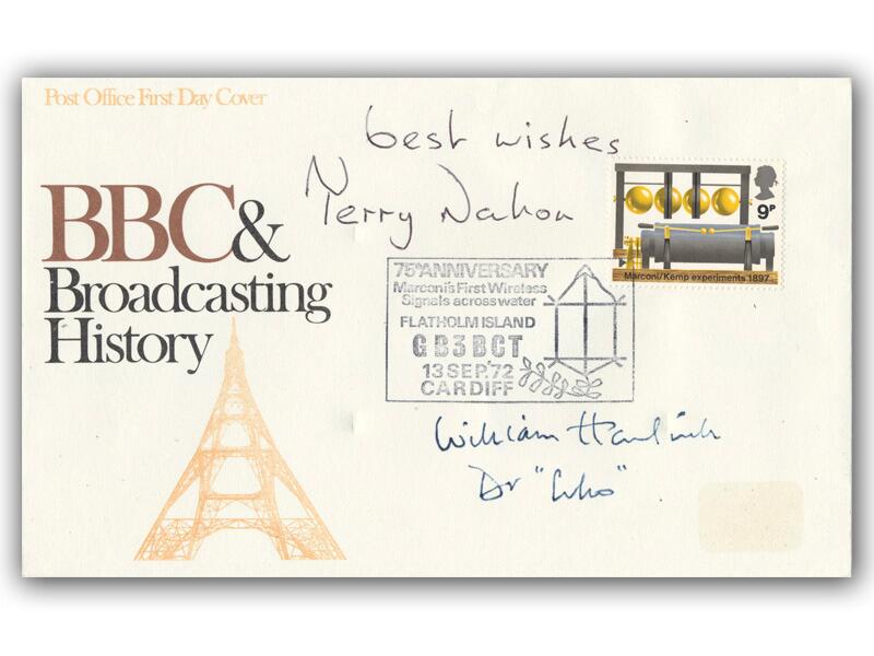 Terry Nation & William Hartnell signed 1972 BBC cover