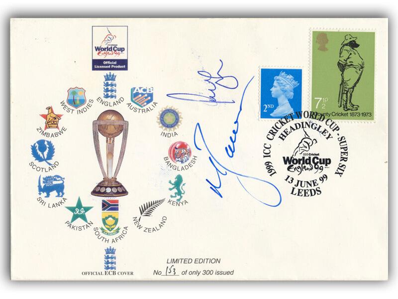 Mark Boucher & Michael Bevan signed 1999 World Cup cover