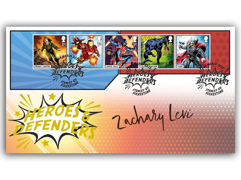 Marvel Universe, signed Zachary Levi 'Fandral' in Thor