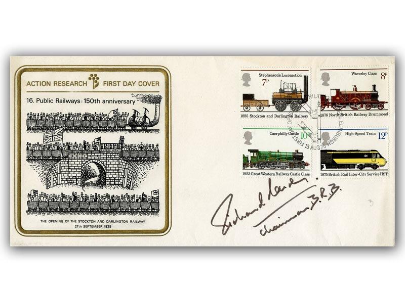 Sir Richard Marsh (1928 - 2011), signed 1975 Railway First Day Cover