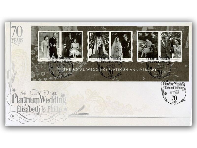 Platinum Wedding Miniature Sheet Cover