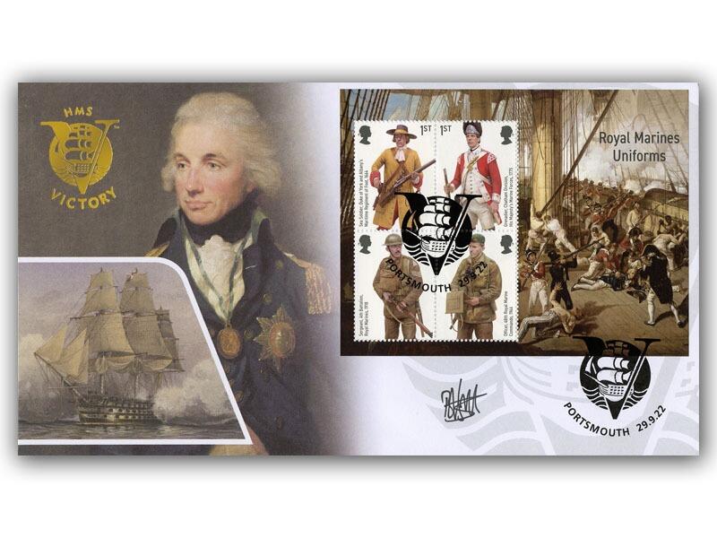 HMS Victory, Royal Navy Uniforms, signed Lt Comm Brian Smith