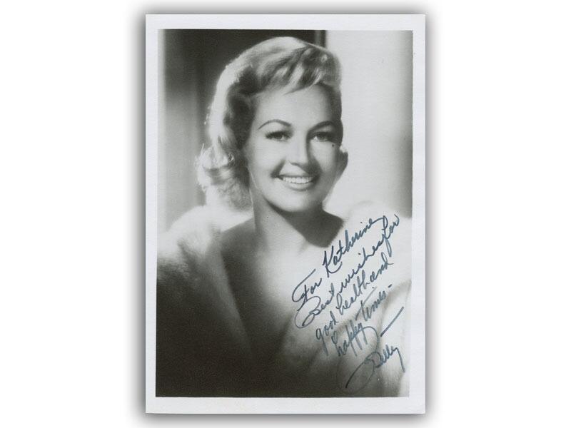 Betty Grable signed photo