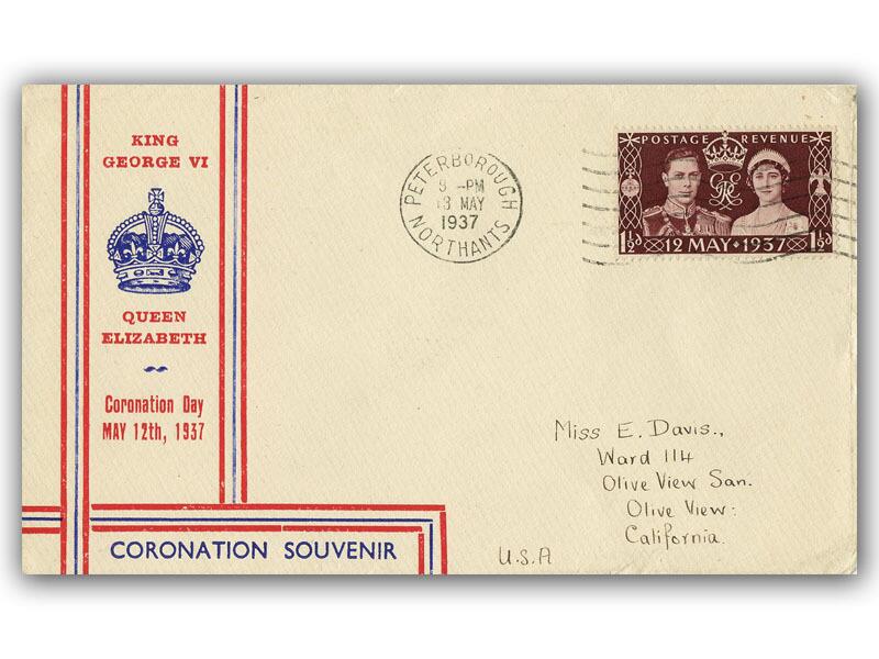 1937 Coronation, Red & Blue Border cover