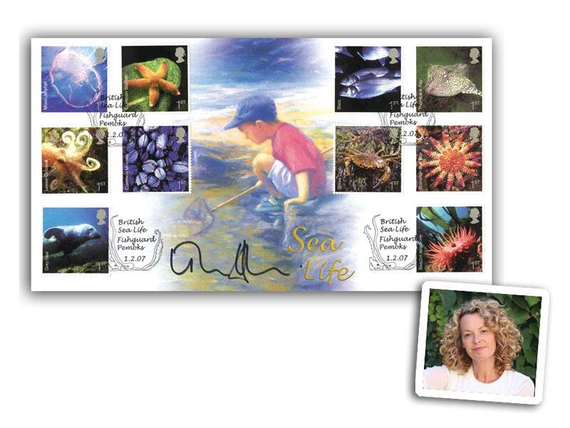 Sea Life Stamp Cover Signed Kate Humble