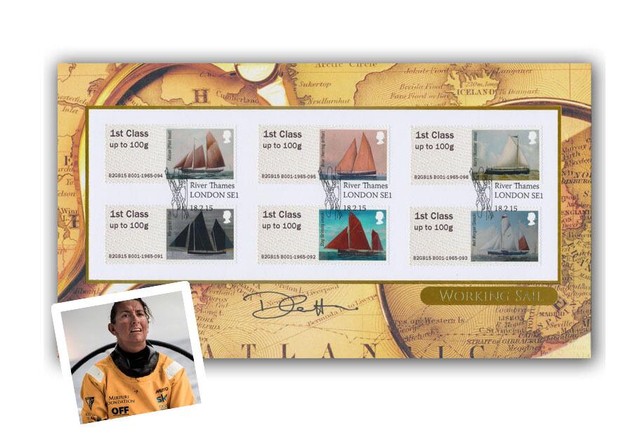 2015 Post & Go - Working Sail, machine stamps, signed by Dee Caffari
