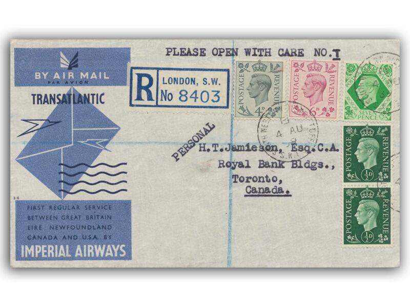 1933 Imperial Airways London - Canada
