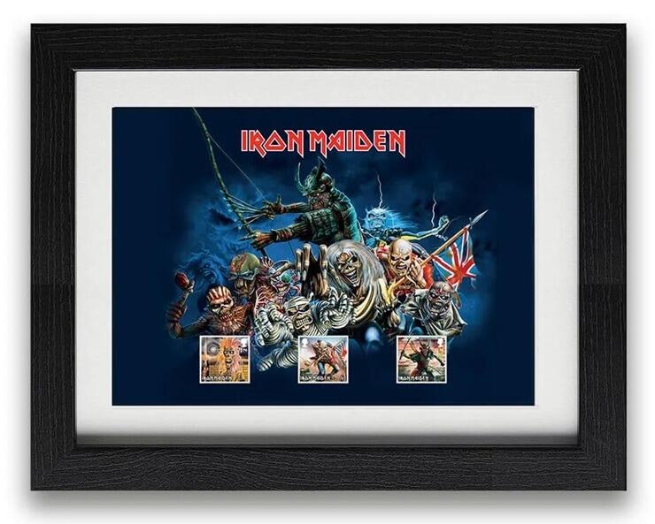 Iron Maiden Framed 'Eddie' Stamps
