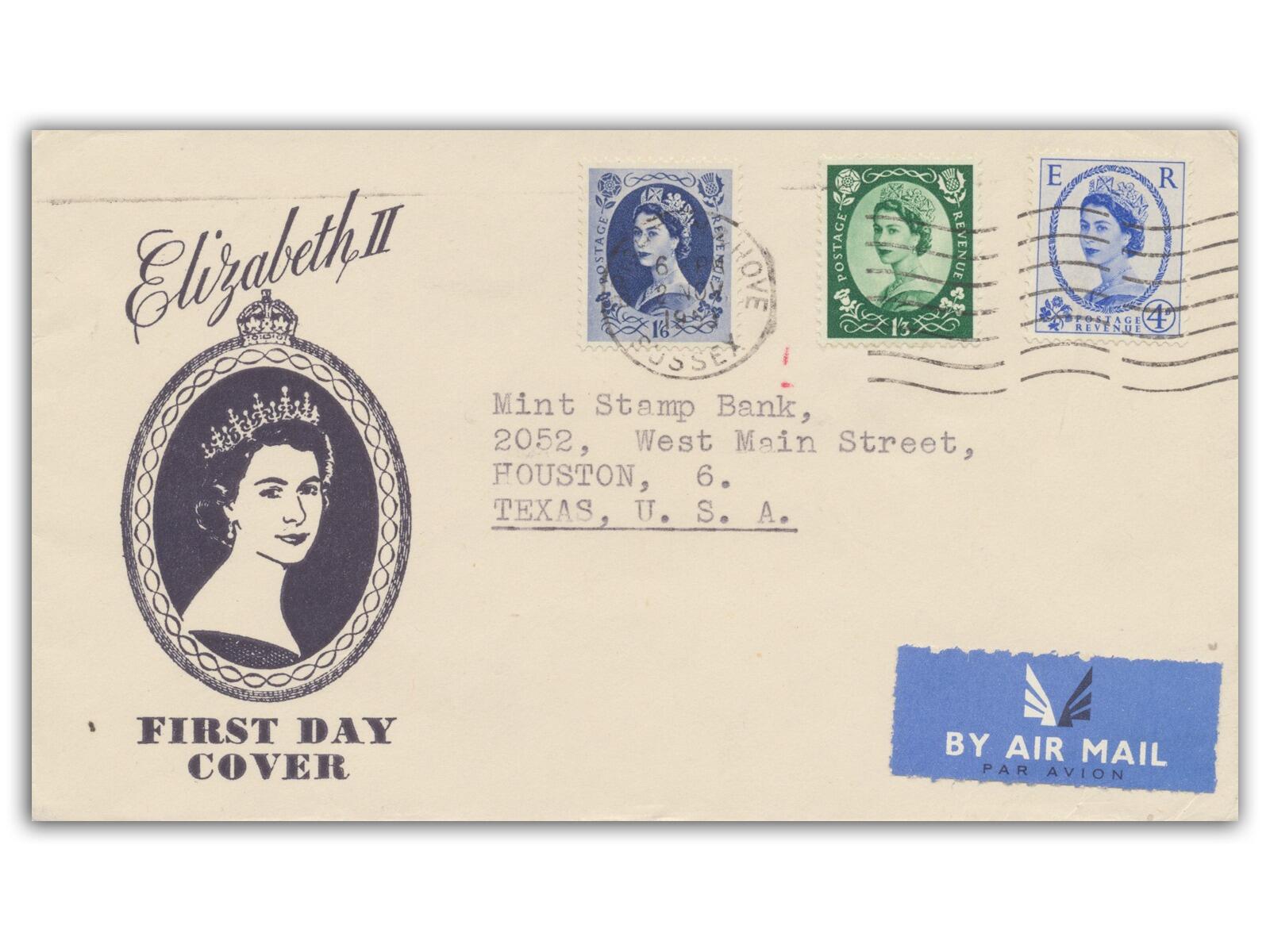 1953 4d, 1/3d, 1/6d Wildings, Brighton slogan
