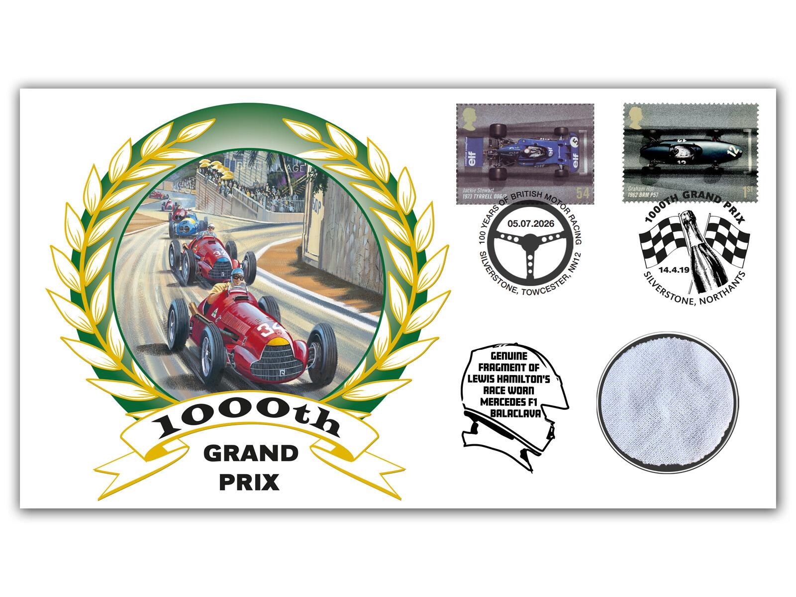 1000th Grand Prix Race | Lewis Hamilton Race Worn F1 Balaclava Insertion