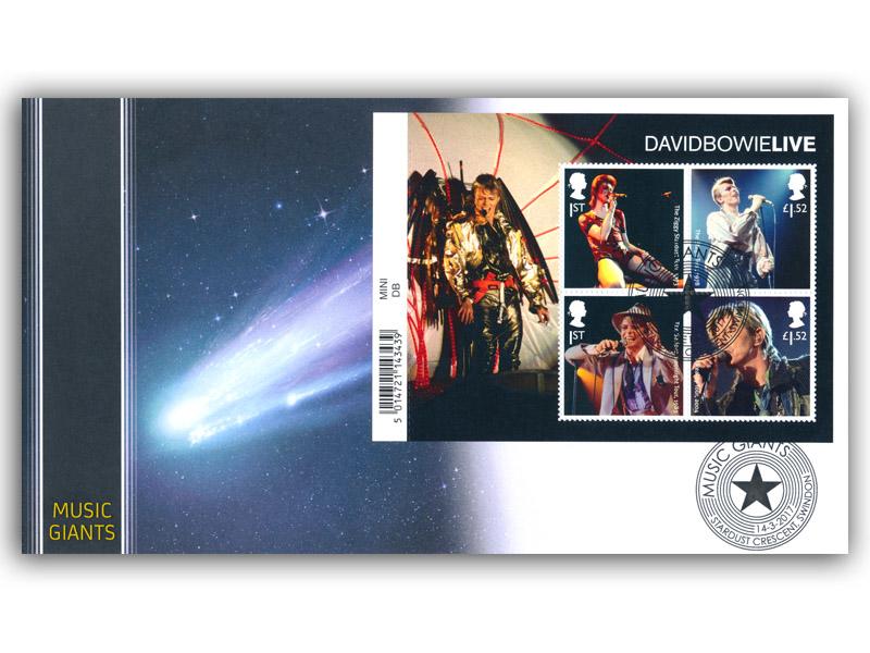 David Bowie Barcode Miniature Sheet Cover