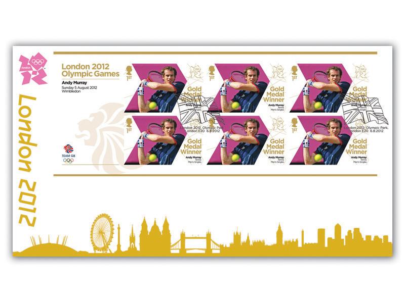 Andy Murray Wins Gold Miniature Sheet Cover