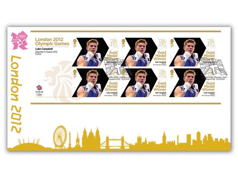 Luke Campbell Wins Gold Miniature Sheet Cover