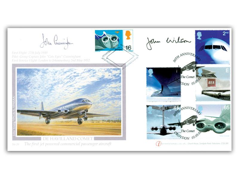 Aircraft, Comet, signed John Cunningham and John Wilson