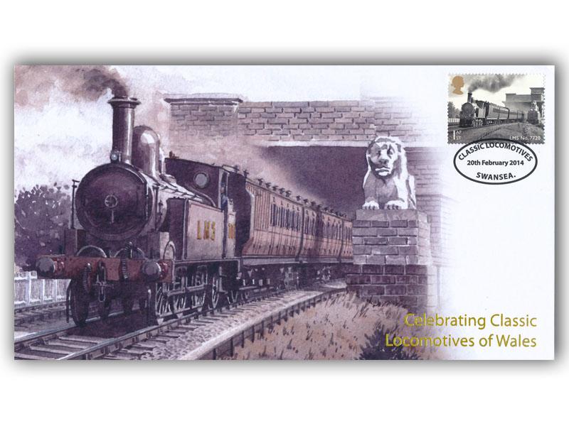 Classic Locomotives of Wales - LMS7720, single stamp, Swansea