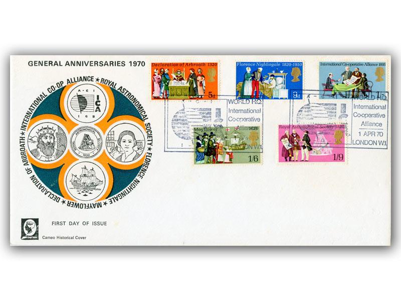 1970 Anniversaries, Co-Op World HQ postmark