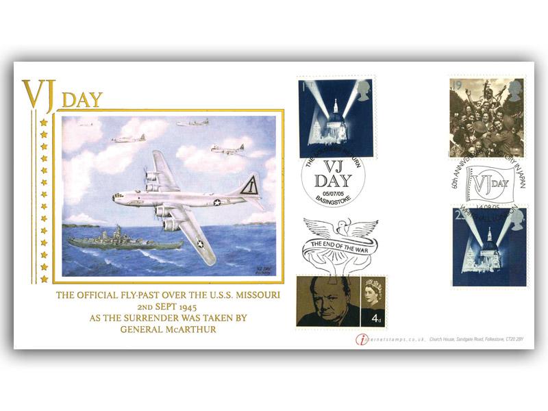 60th Anniversary of VJ Day, Double Postmarked Cover