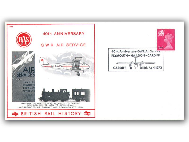 1973 GWR Air Service, Cardiff postmark