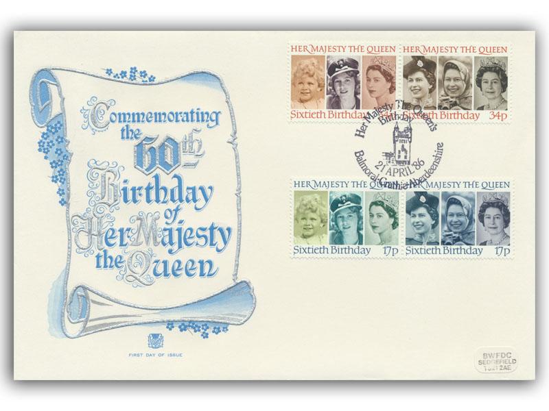 1986 Queen's 60th Birthday First Day Cover
