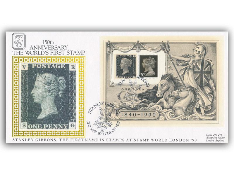 1990 Penny Black miniature sheet, Stanley Gibbons official