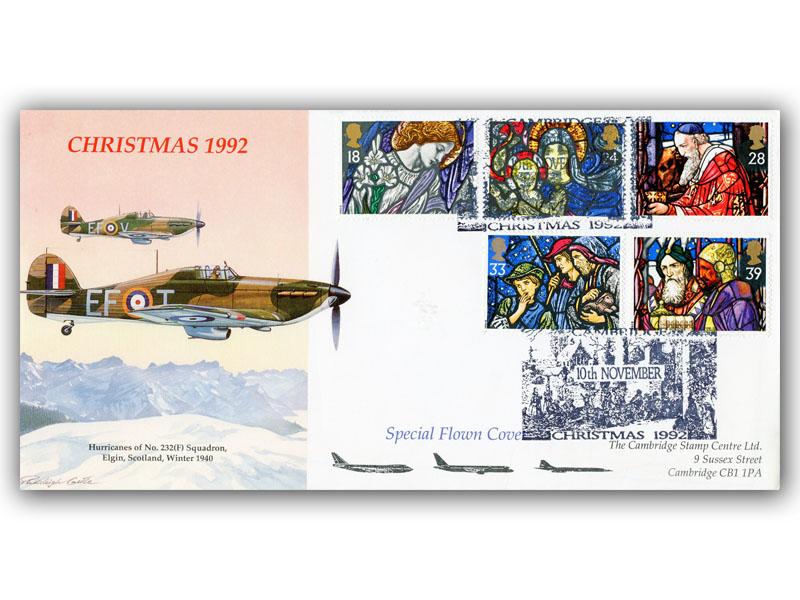 1992 Christmas, Hurricane Cambridge Stamp Centre official