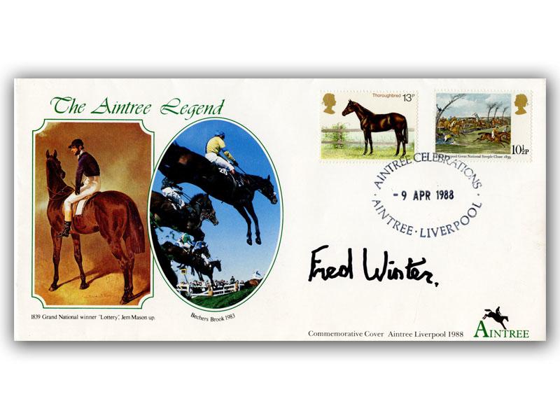 Fred Winter signed 1988 Aintree Legend cover