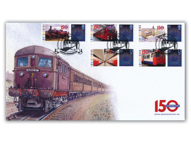 London Underground 150 five stamps and labels