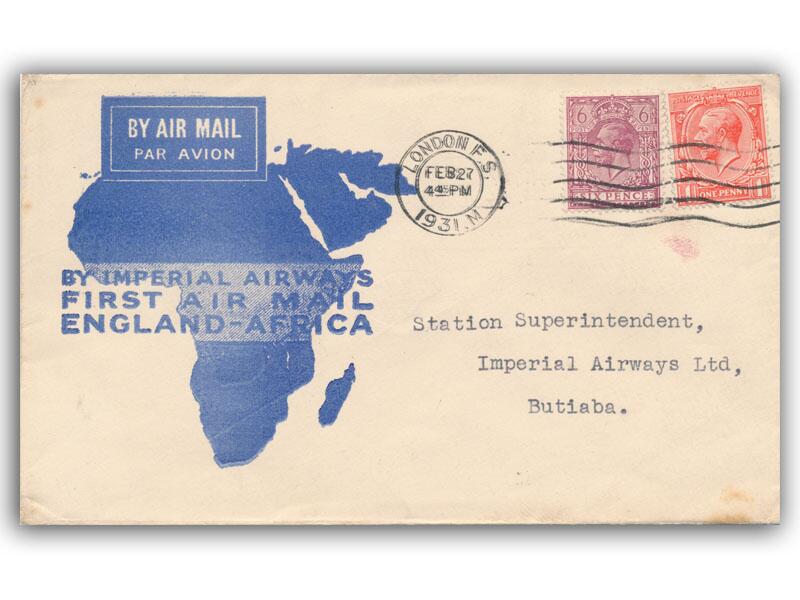1931 Imperial Airways London - Uganda First Flight
