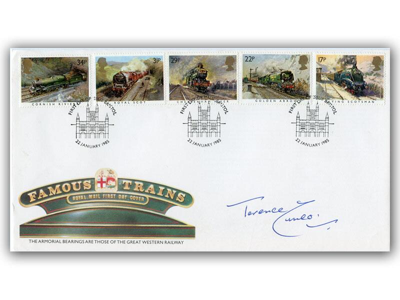 Terence Cuneo signed 1985 RM Famous Trains cover