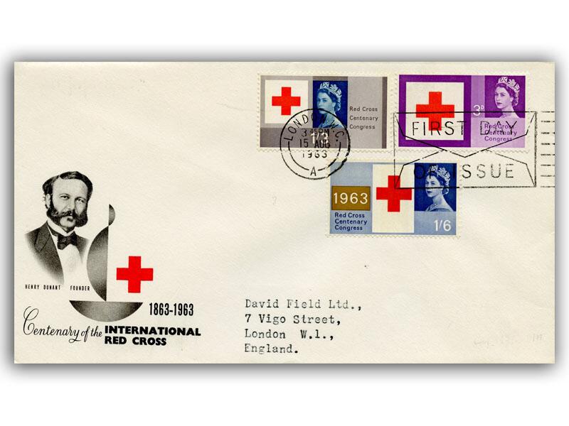 1963 Red Cross, phosphor, London slogan