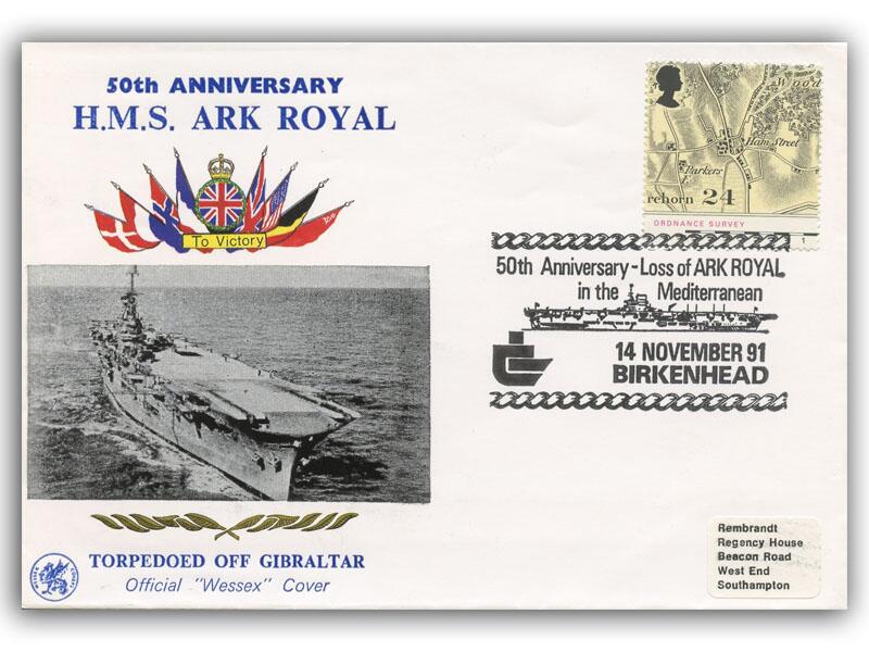 1991 HMS Ark Royal Sinking 50th anniversary